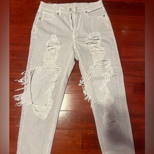 Light grey American eagle mom jeans size6 regular
